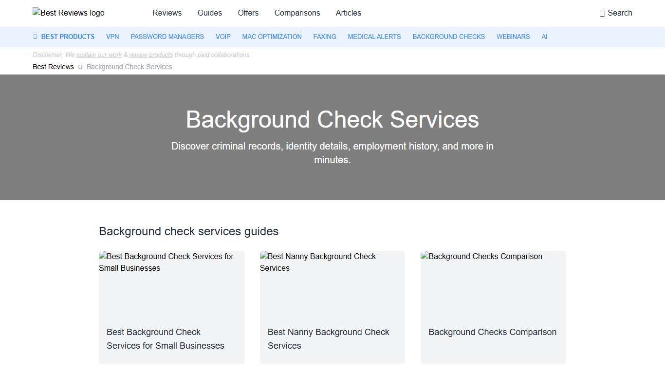 Background Check Services Reviews, Offers & Advice 2026 - Best Reviews