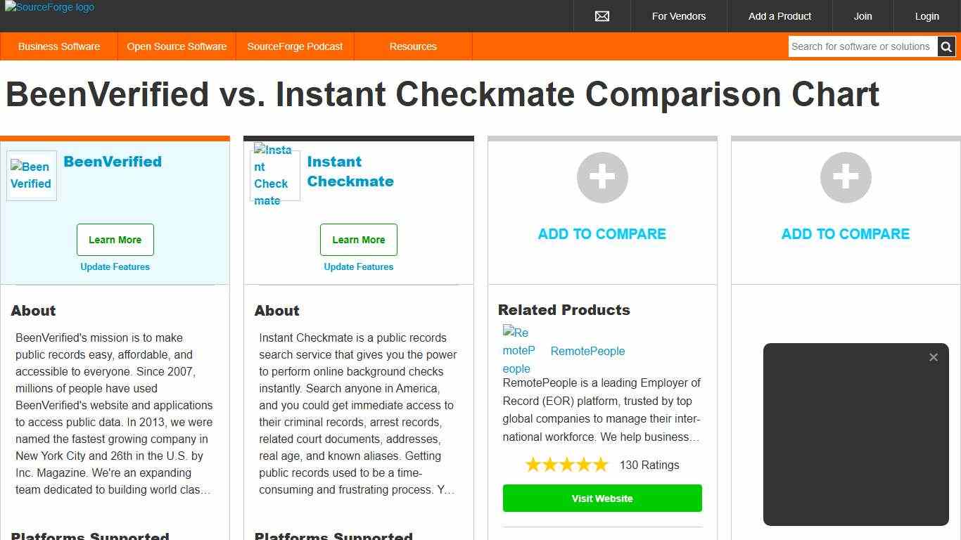 BeenVerified vs. Instant Checkmate Comparison